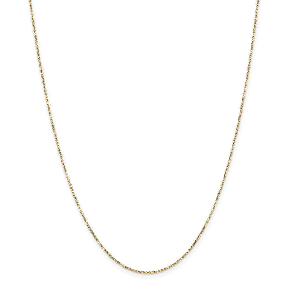 14k Yellow Gold and Rhodium Polished Rose Slide, 10mm Necklace