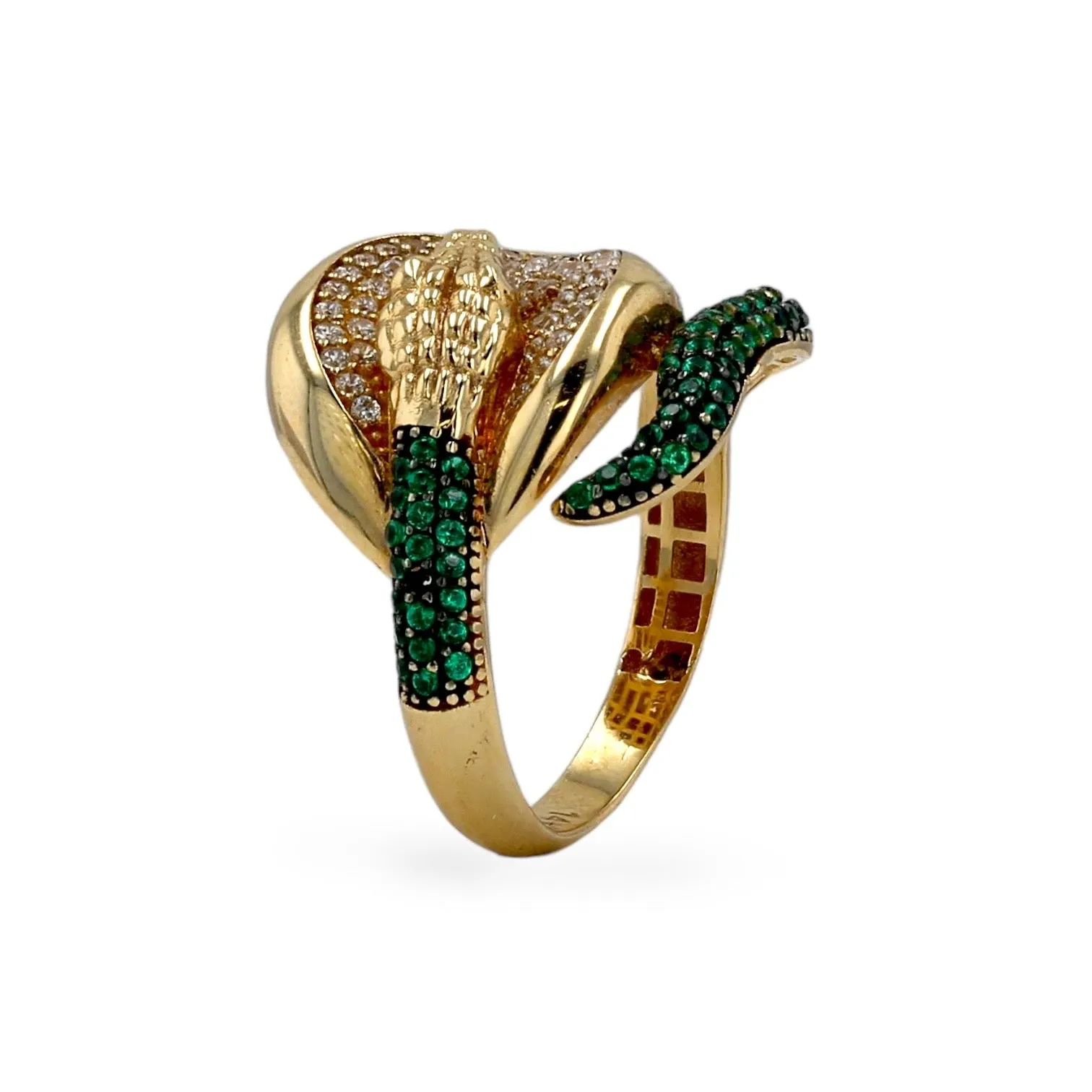 14k Yellow Gold cala slide snake ring-205406