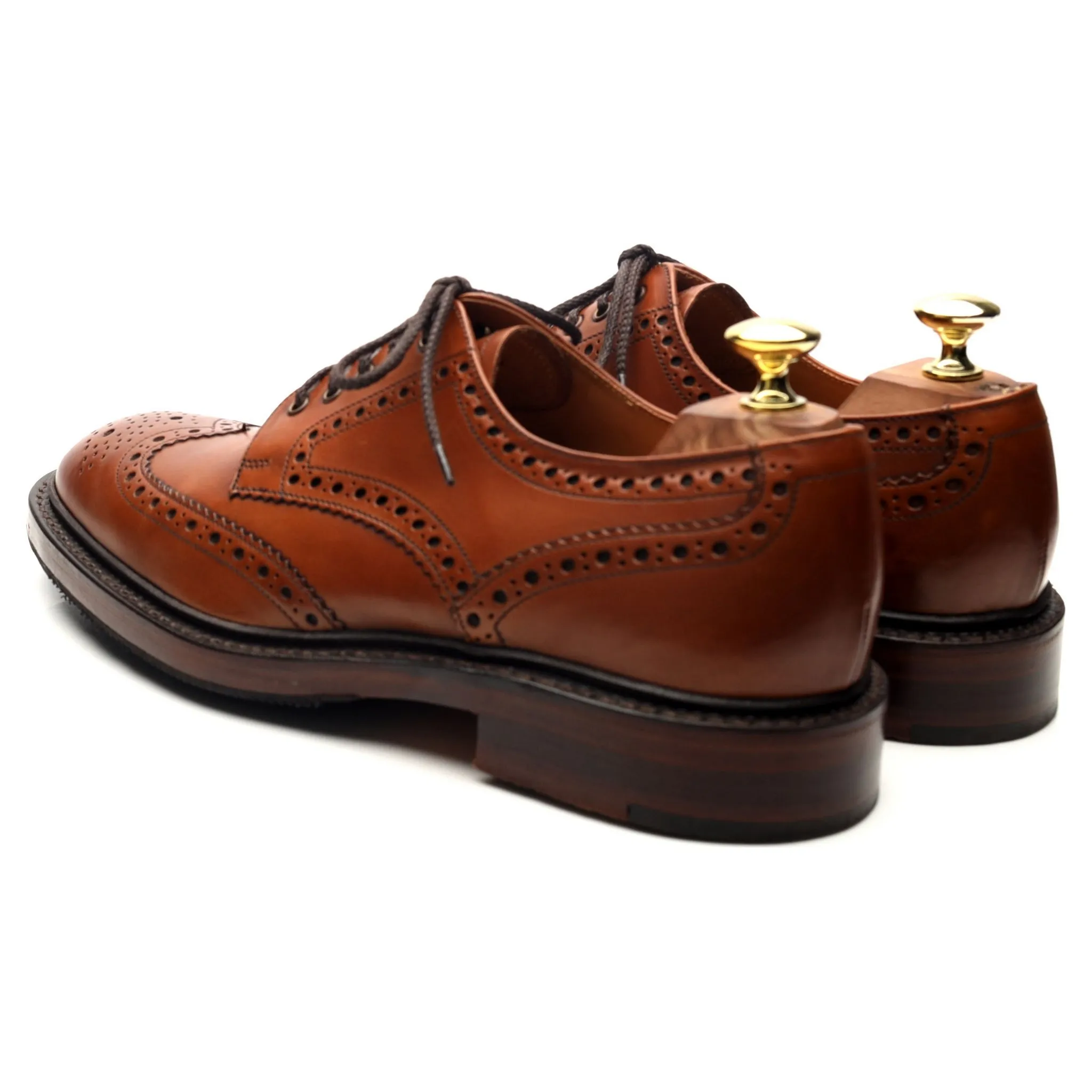 1880 'Chester' Brown Leather Derby Brogues UK 7.5 F