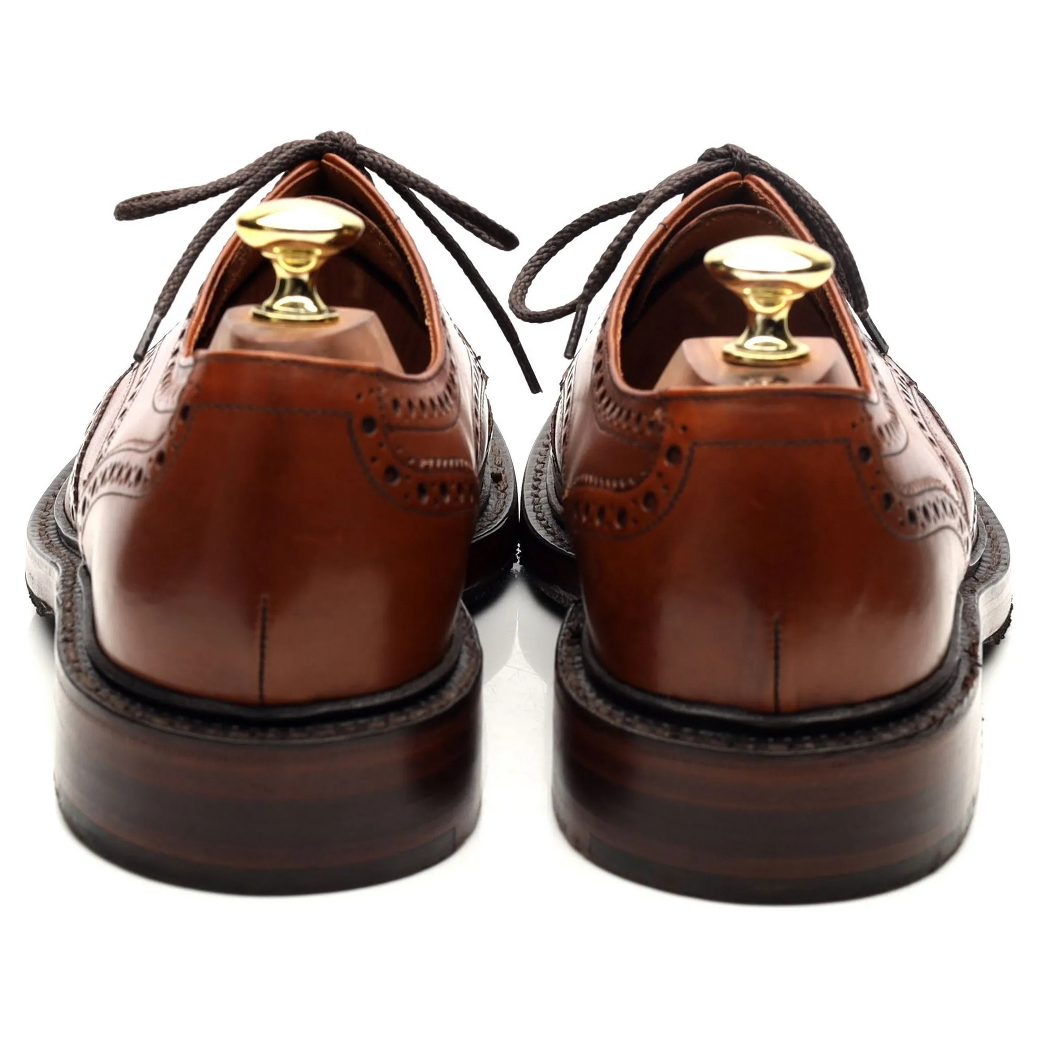 1880 'Chester' Brown Leather Derby Brogues UK 7.5 F