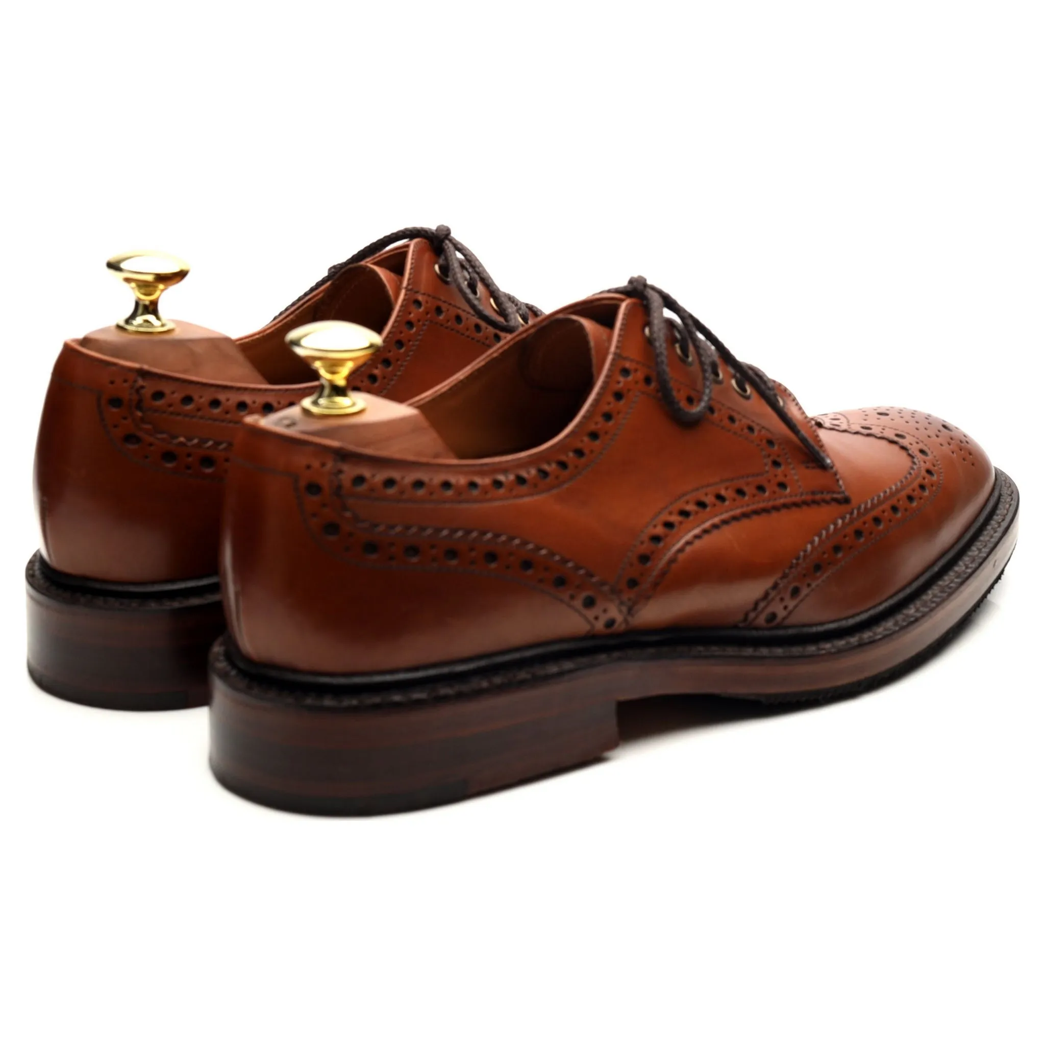 1880 'Chester' Brown Leather Derby Brogues UK 7.5 F