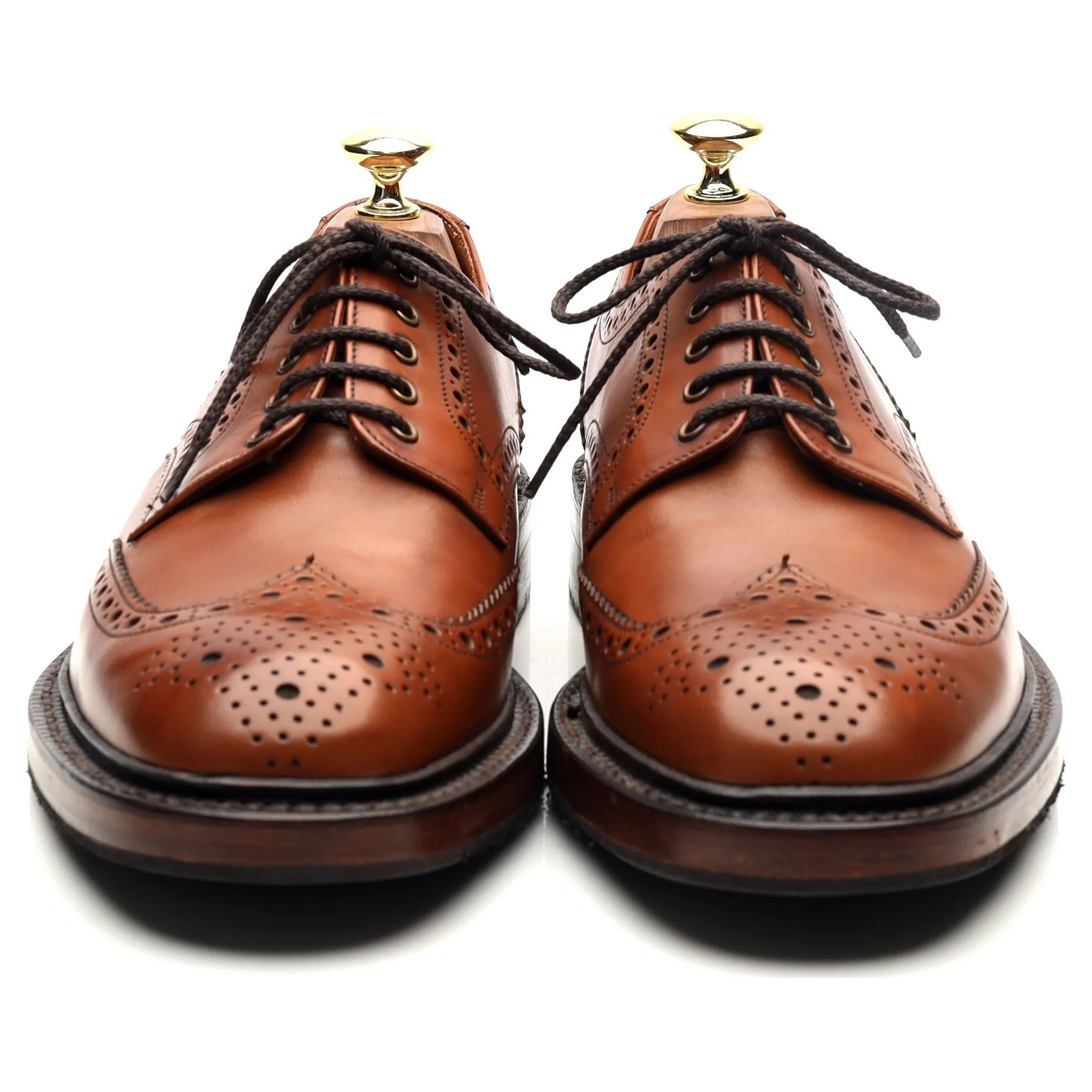 1880 'Chester' Brown Leather Derby Brogues UK 7.5 F