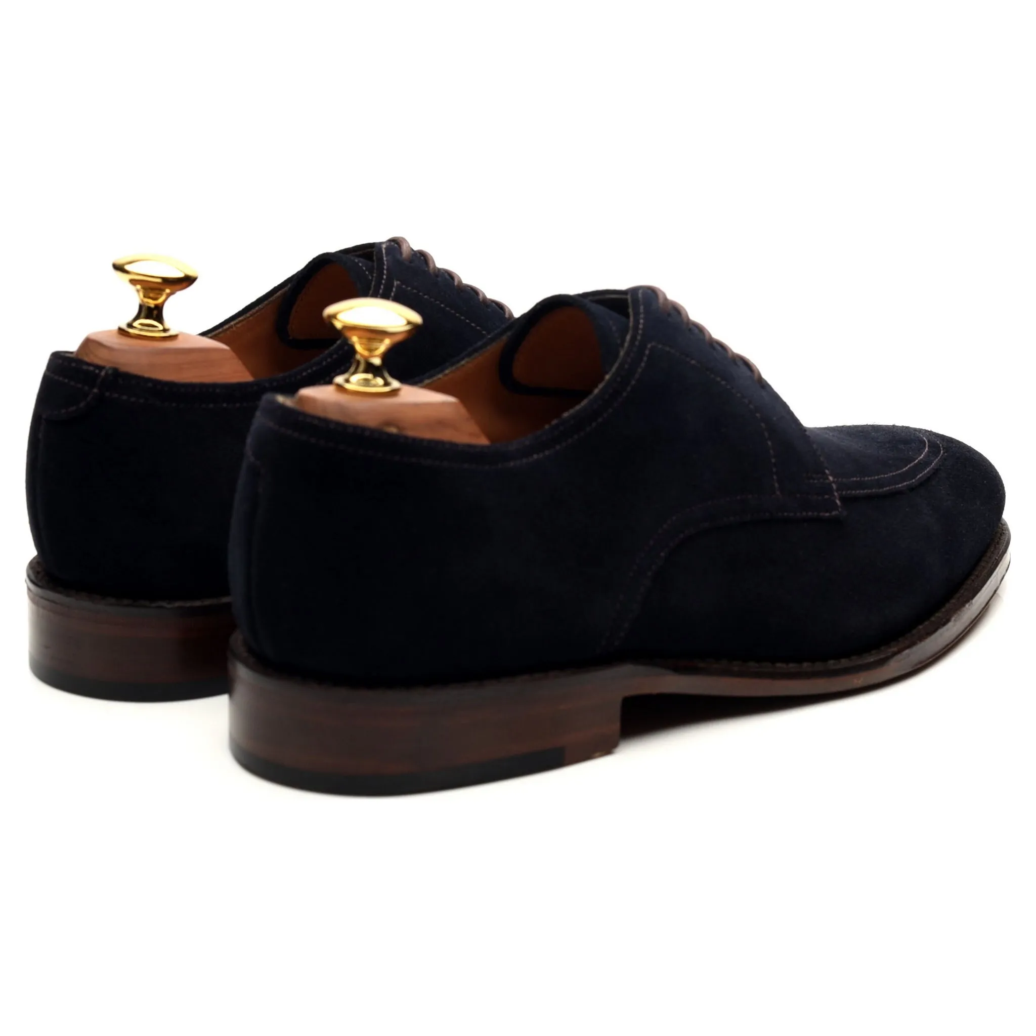 1880 'Ealing' Navy Blue Suede Split Toe Derby UK 6 F