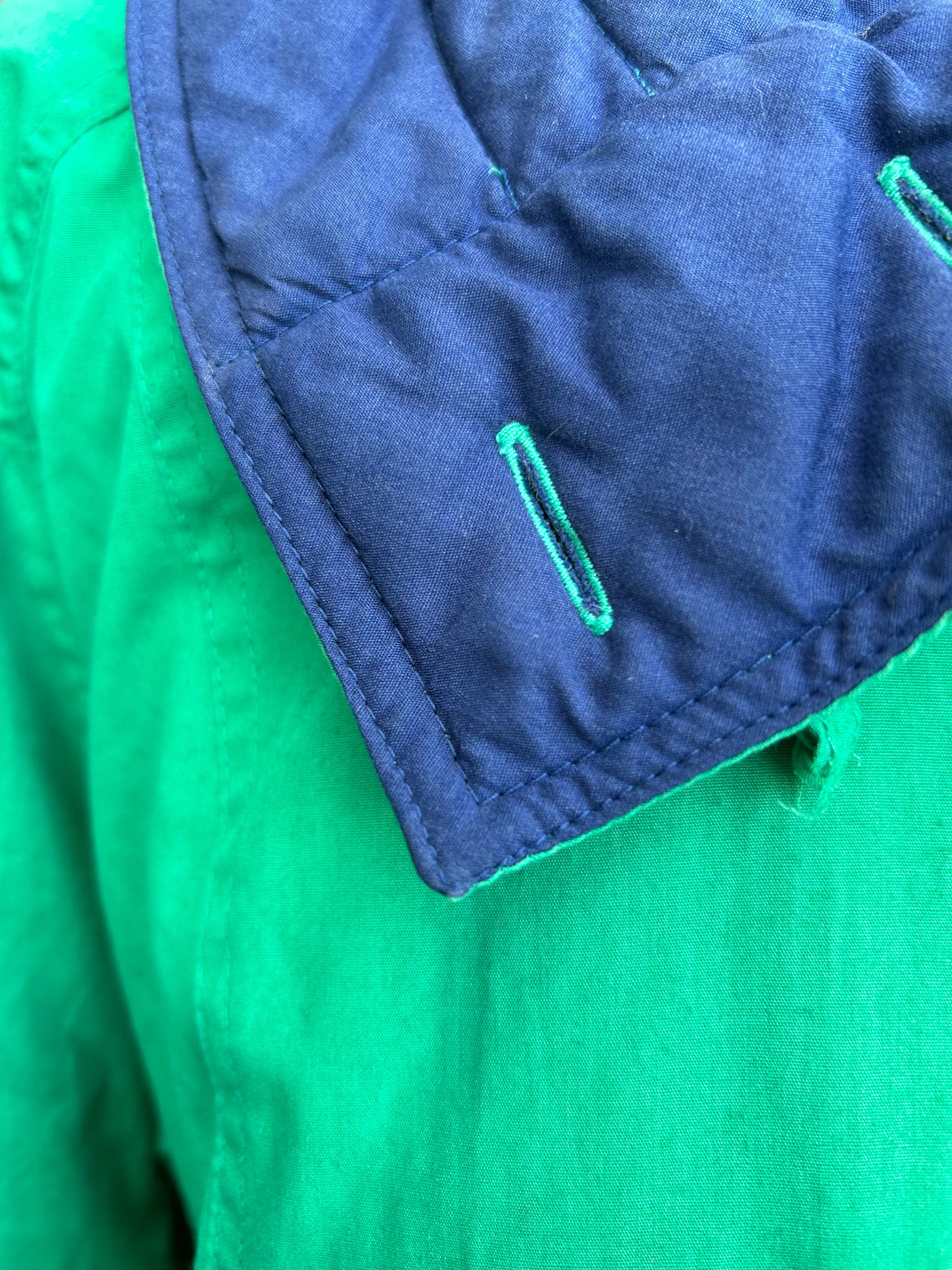 1980s vintage green jacket in UK size 12.