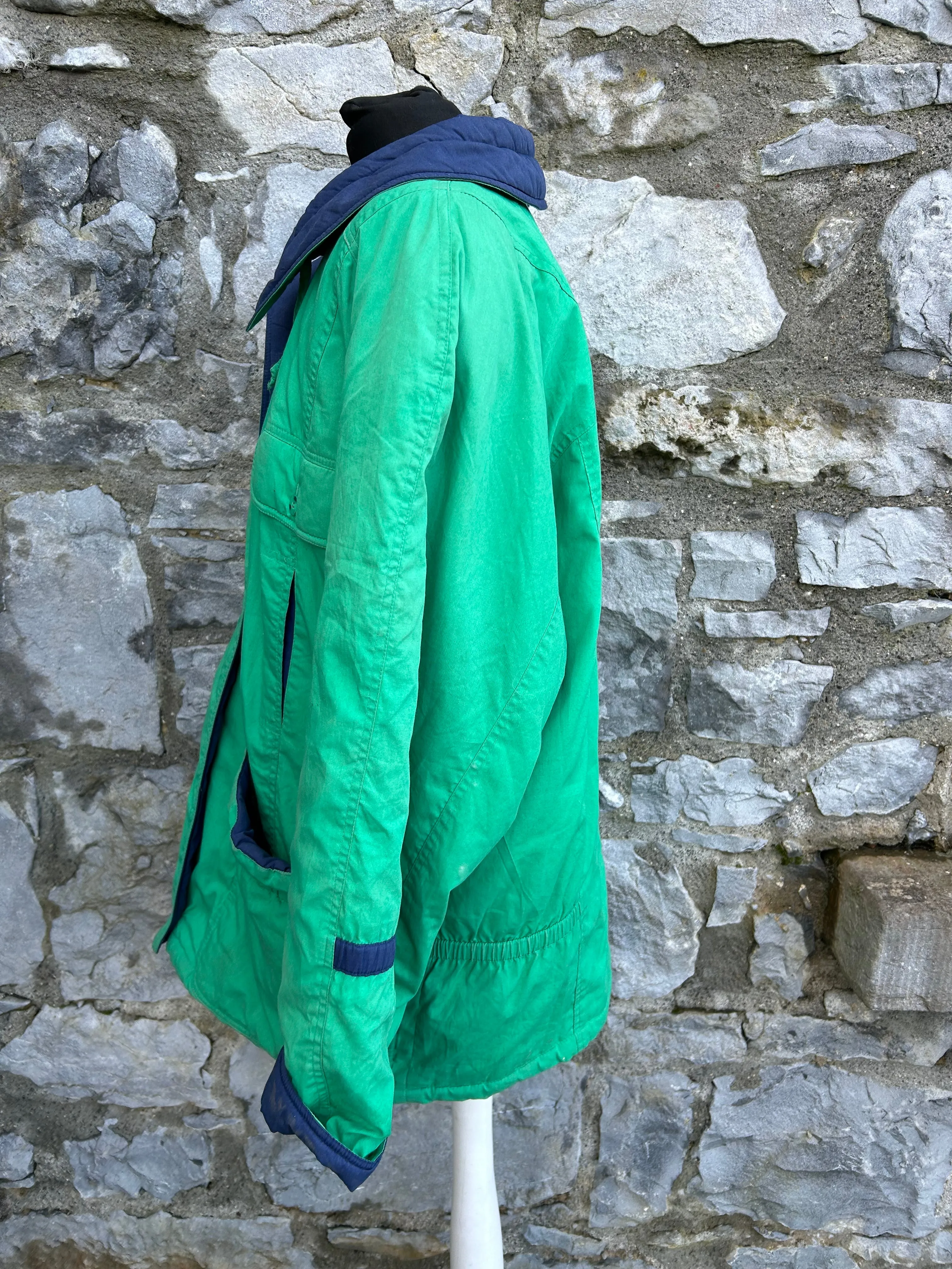 1980s vintage green jacket in UK size 12.