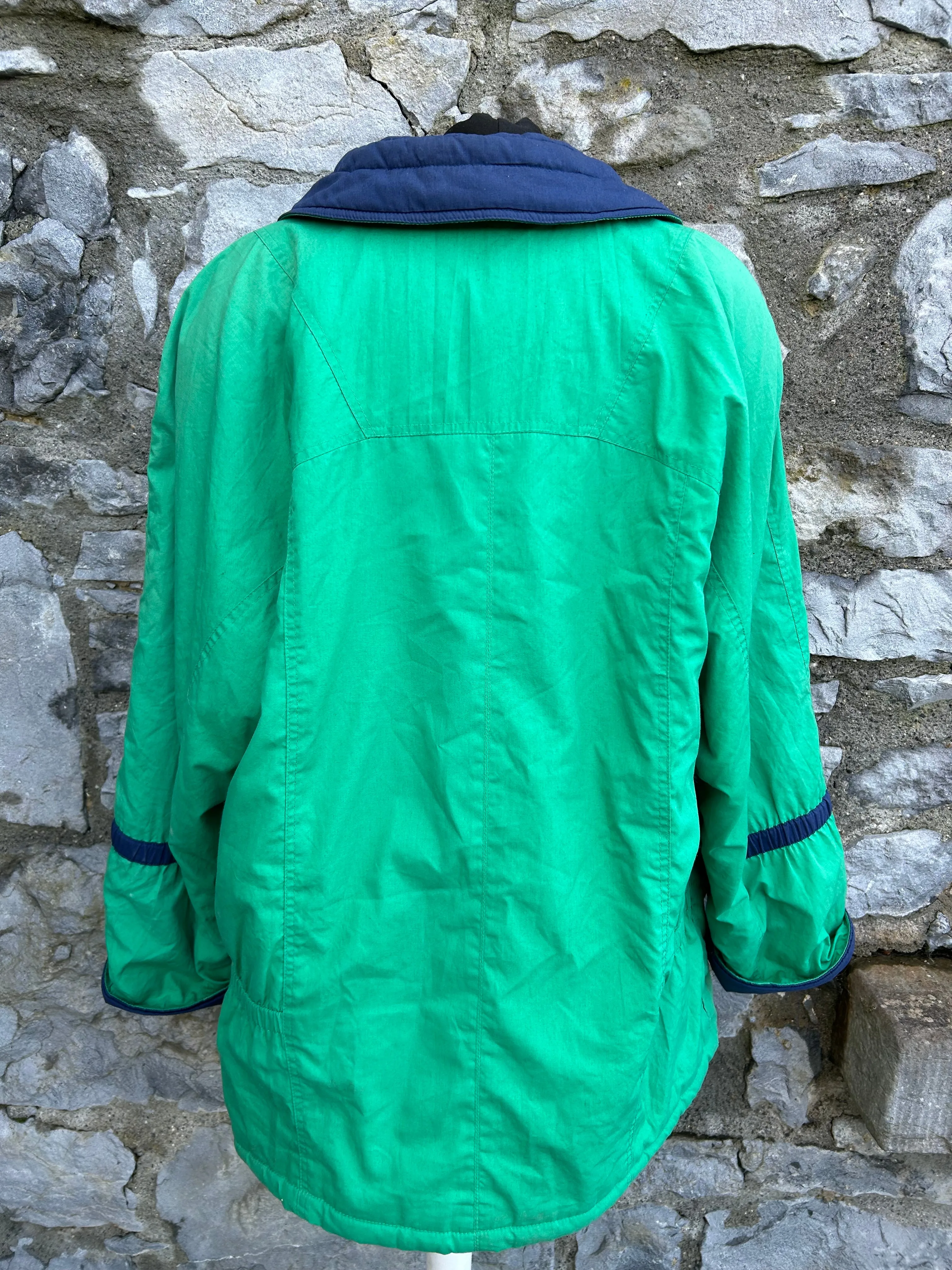 1980s vintage green jacket in UK size 12.