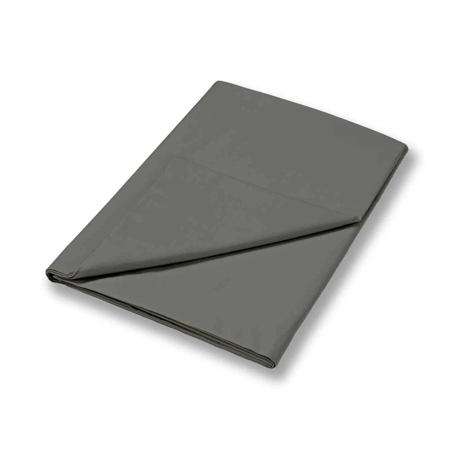 400TC Sateen Cotton Flat Sheet - Charcoal