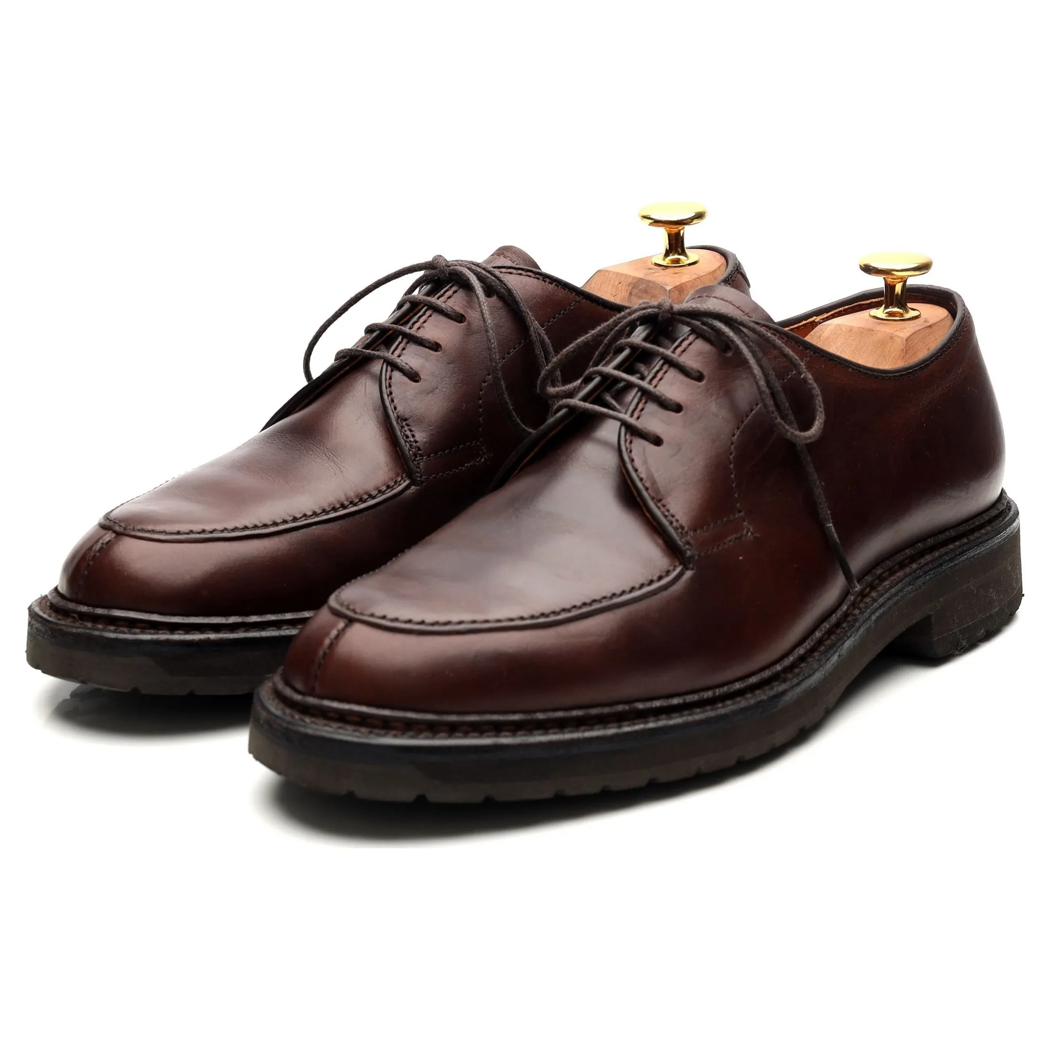 '7118S' Brown Leather Split Toe Derby UK 5.5 US 6