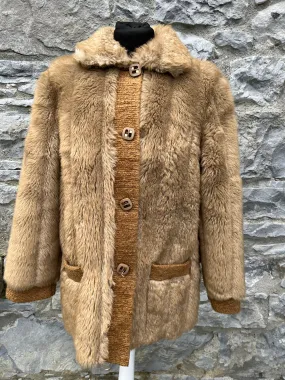 1980s faux fur jacket size 10 UK