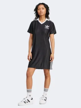 Adidas Adicolor 3 Stripes Pinstripe Women originals Dress Black