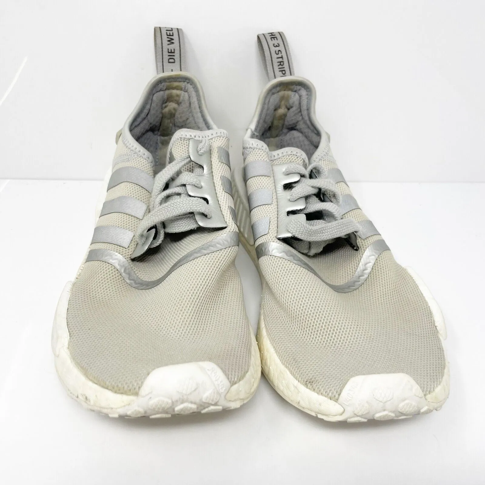 Adidas Womens NMD R1 S76004 Gray Running Shoes Sneakers Size 8.5