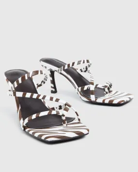 Alice In The Eve Maya Heels Zebra Brown/White