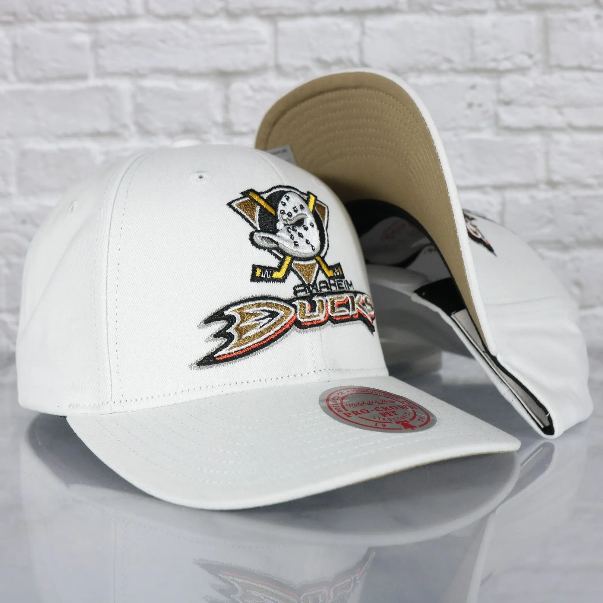 White Anaheim Ducks NHL All in Pro Snapback Hat