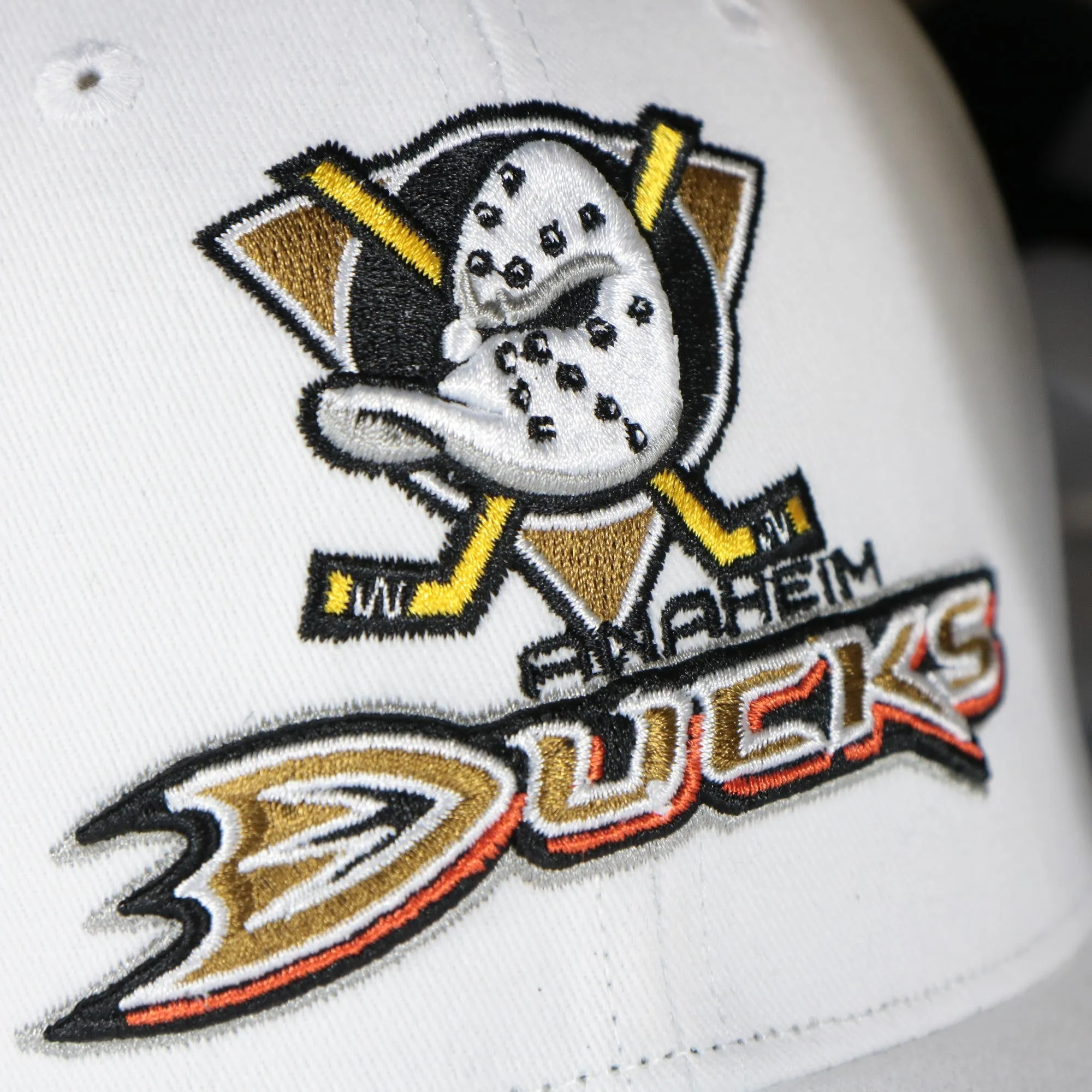 White Anaheim Ducks NHL All in Pro Snapback Hat