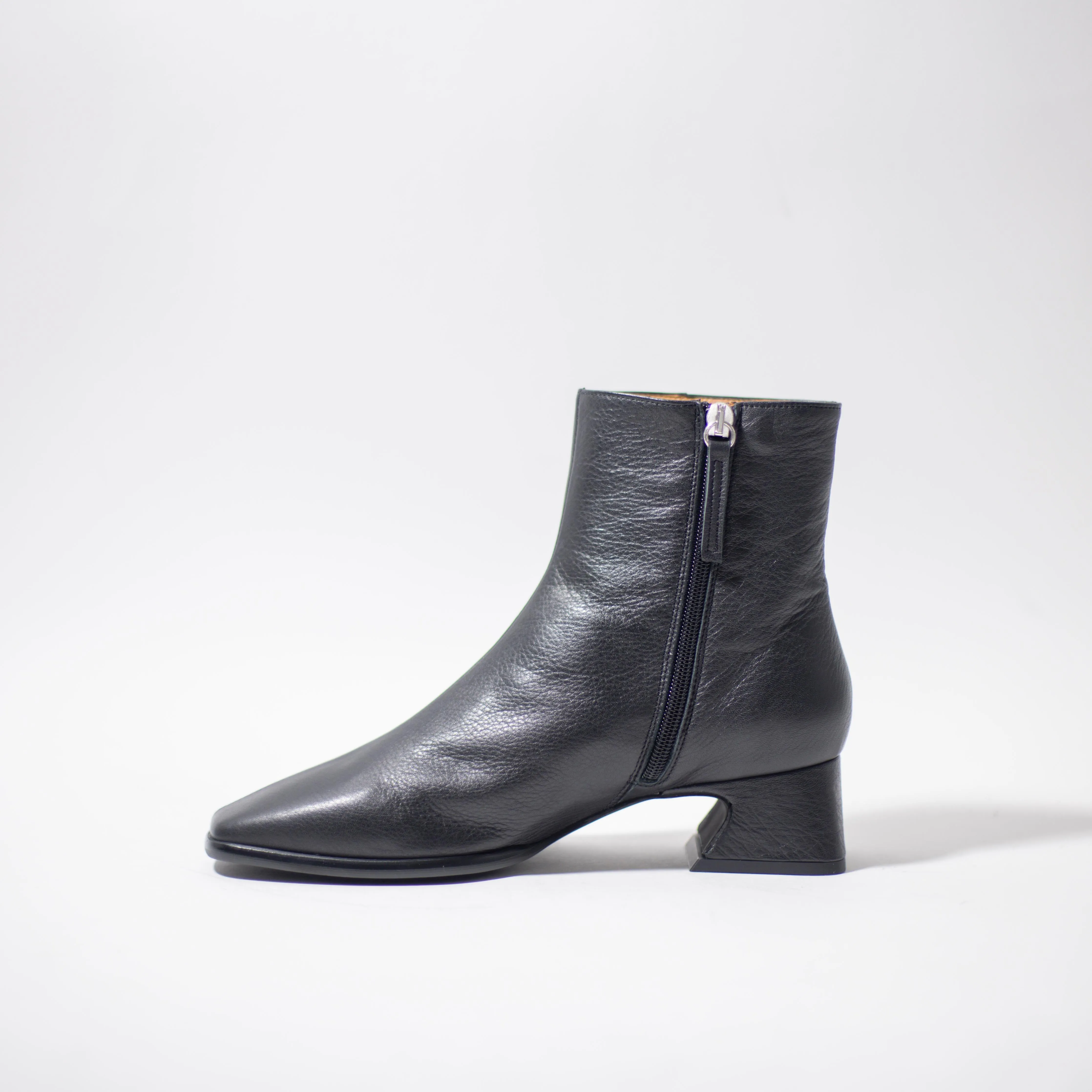 ANGEL ALACRON BLACK LEATHER CREMIA BOOTS