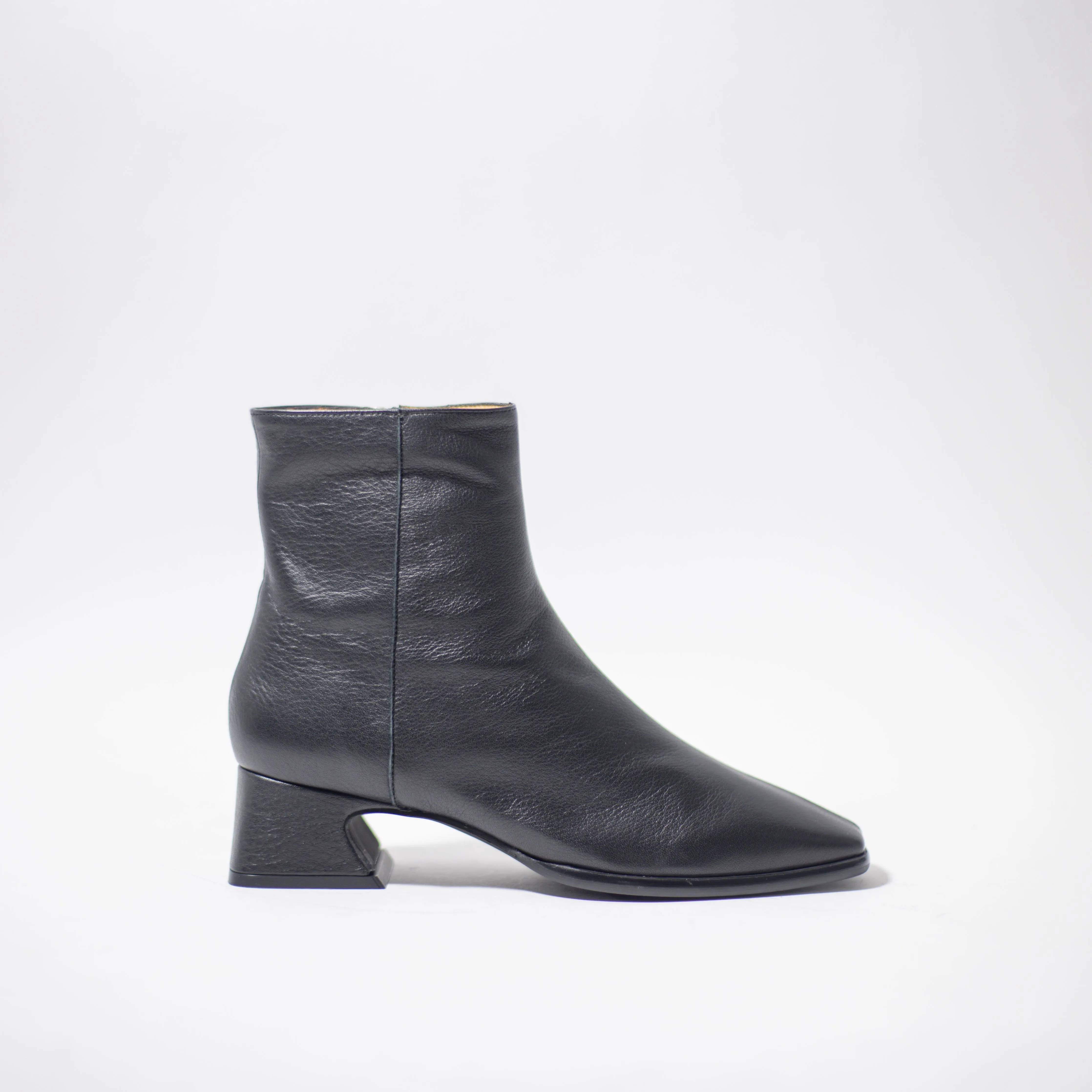 ANGEL ALACRON BLACK LEATHER CREMIA BOOTS