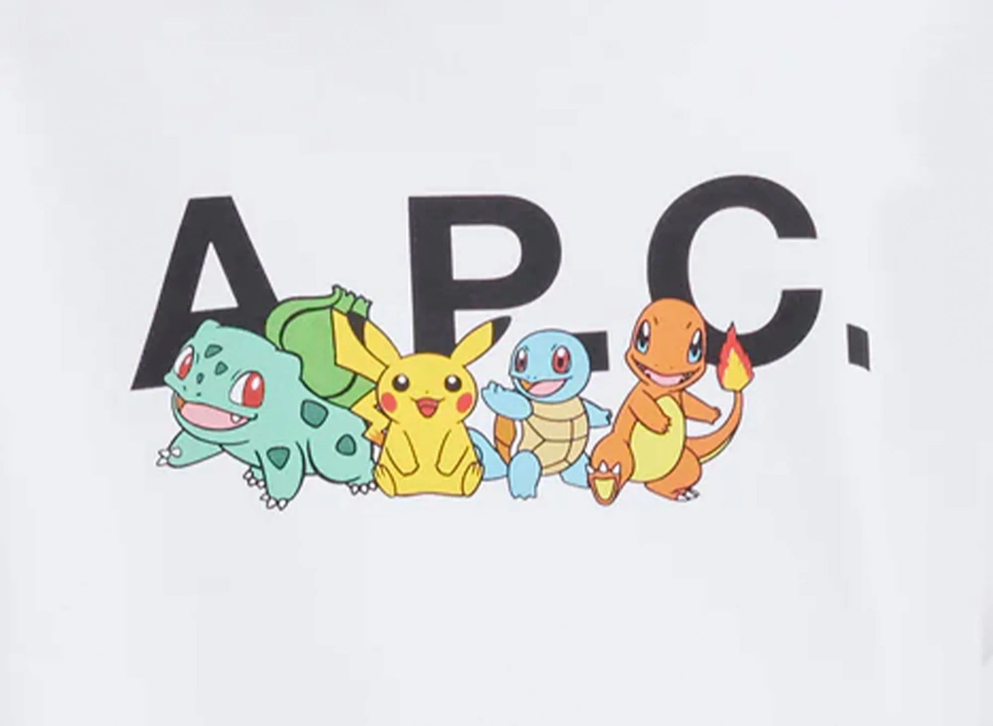 A.P.C. Pokemon Collaboration Crew H Sweatshirt White