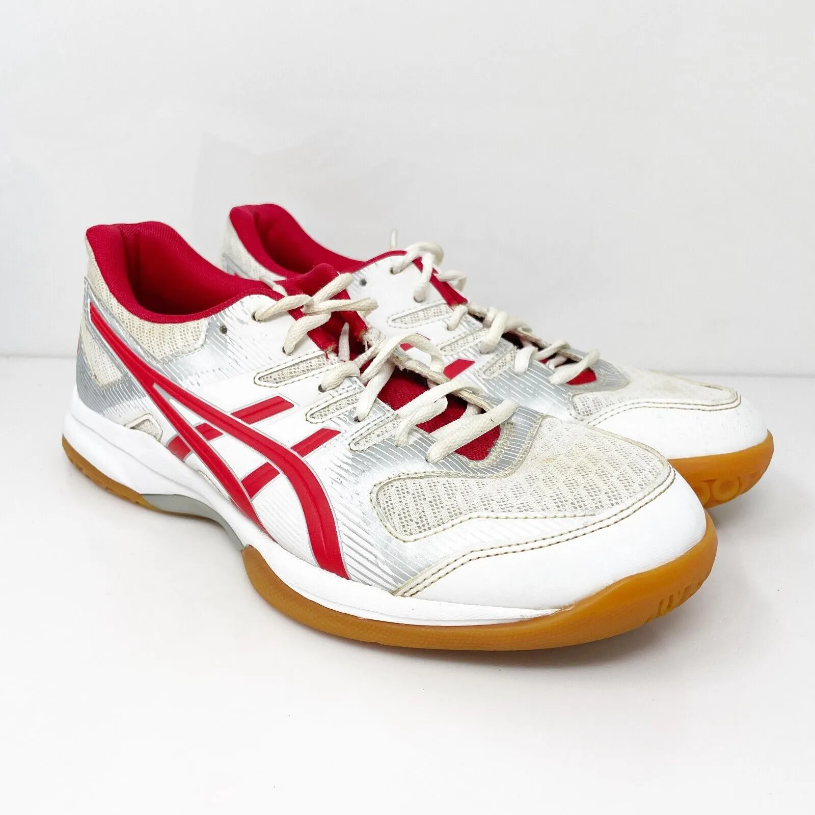 Asics Womens Gel Rocket 9 1072A034 White Running Shoes Sneakers Size 9.5