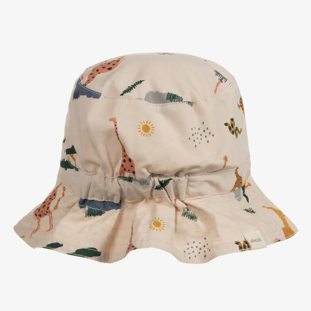 Baby Boys Beige Cotton Hat