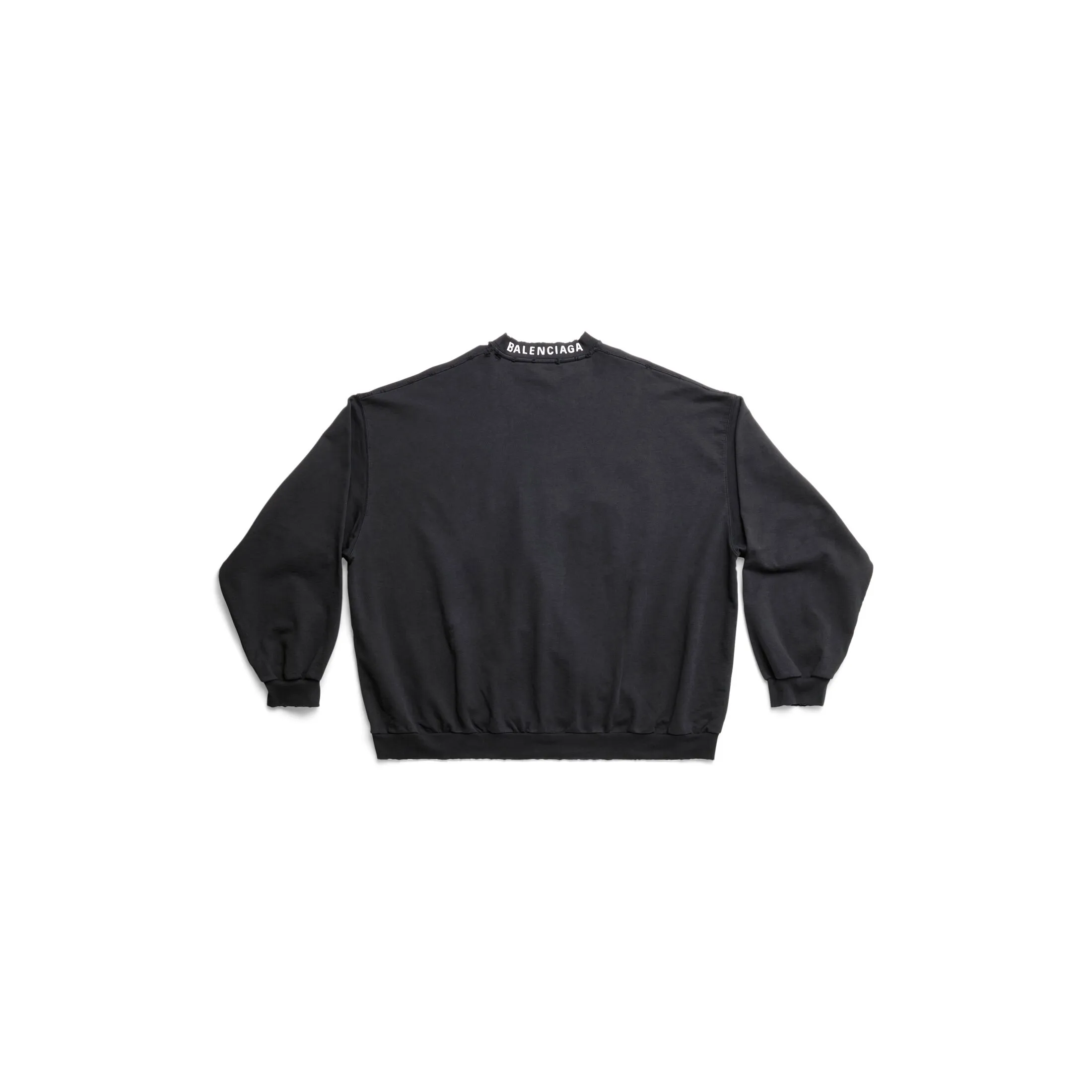 BALENCIAGA SWEATSHIRT OVERSIZED IN BLACK FADED