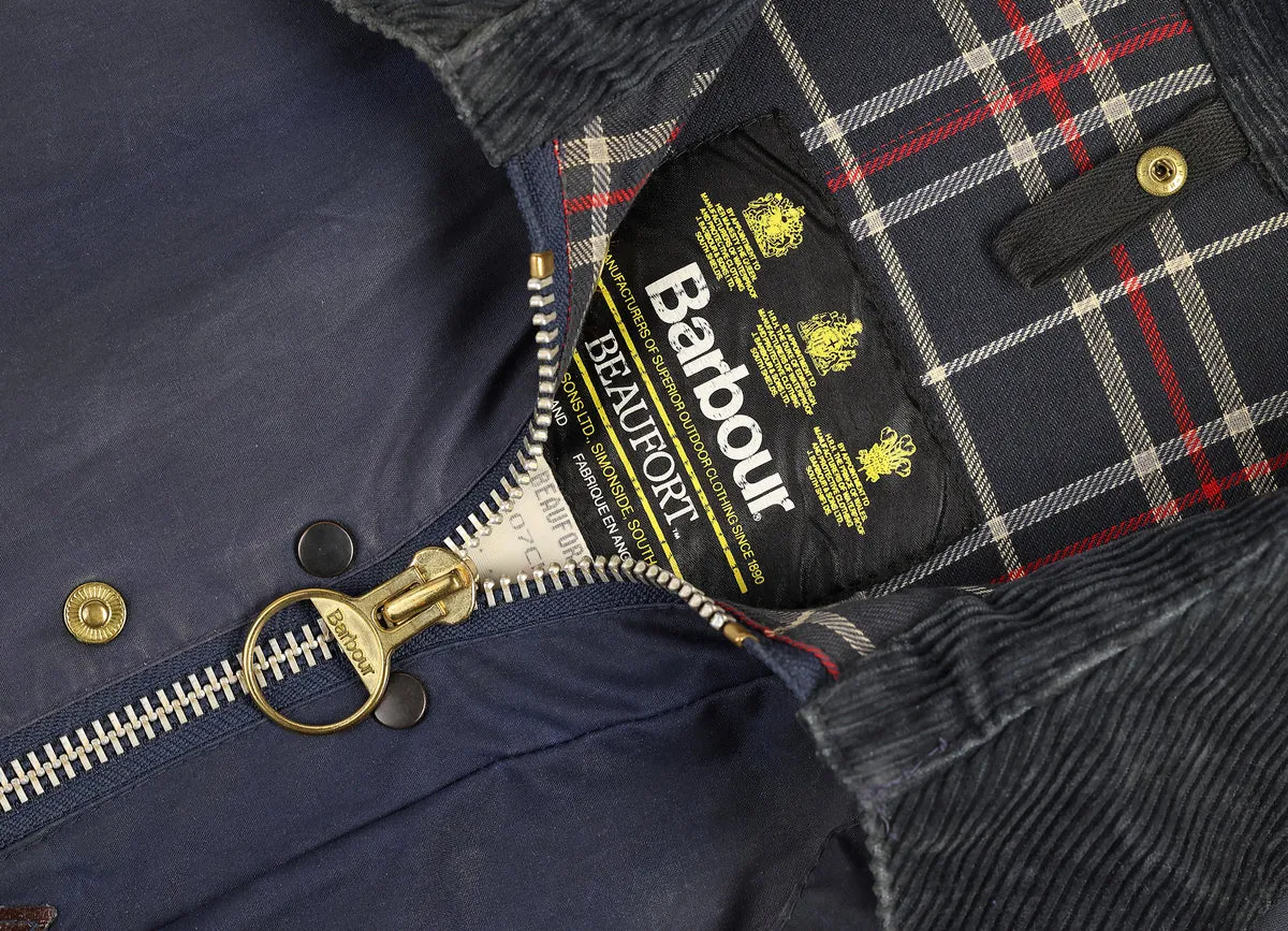 Barbour Beaufort Blue Wax Jacket