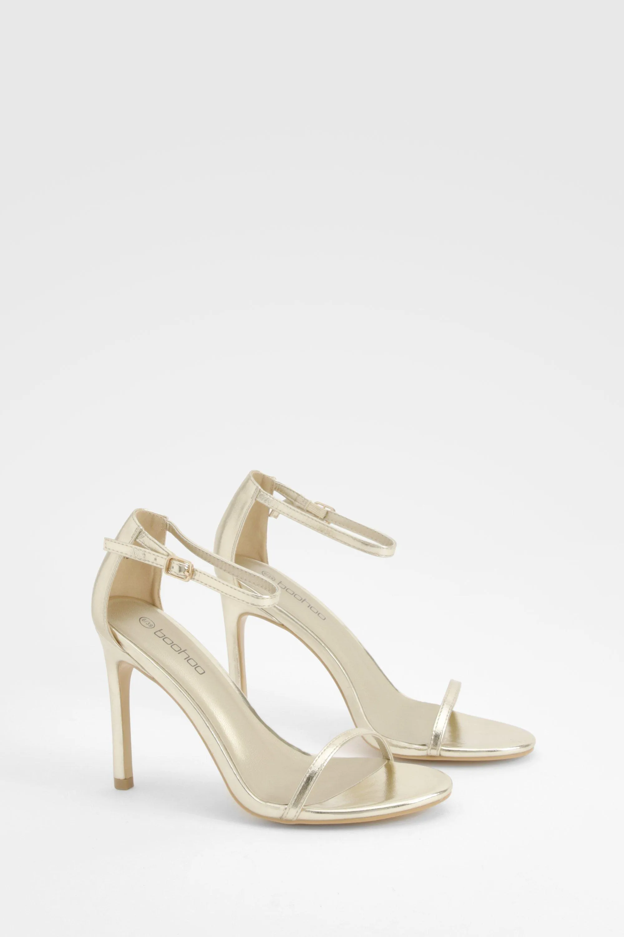 Barely There Metallic 2 Part Heels