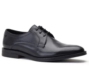 Base London Men's Hadley Waxy Plain Toe Lace Up Shoe