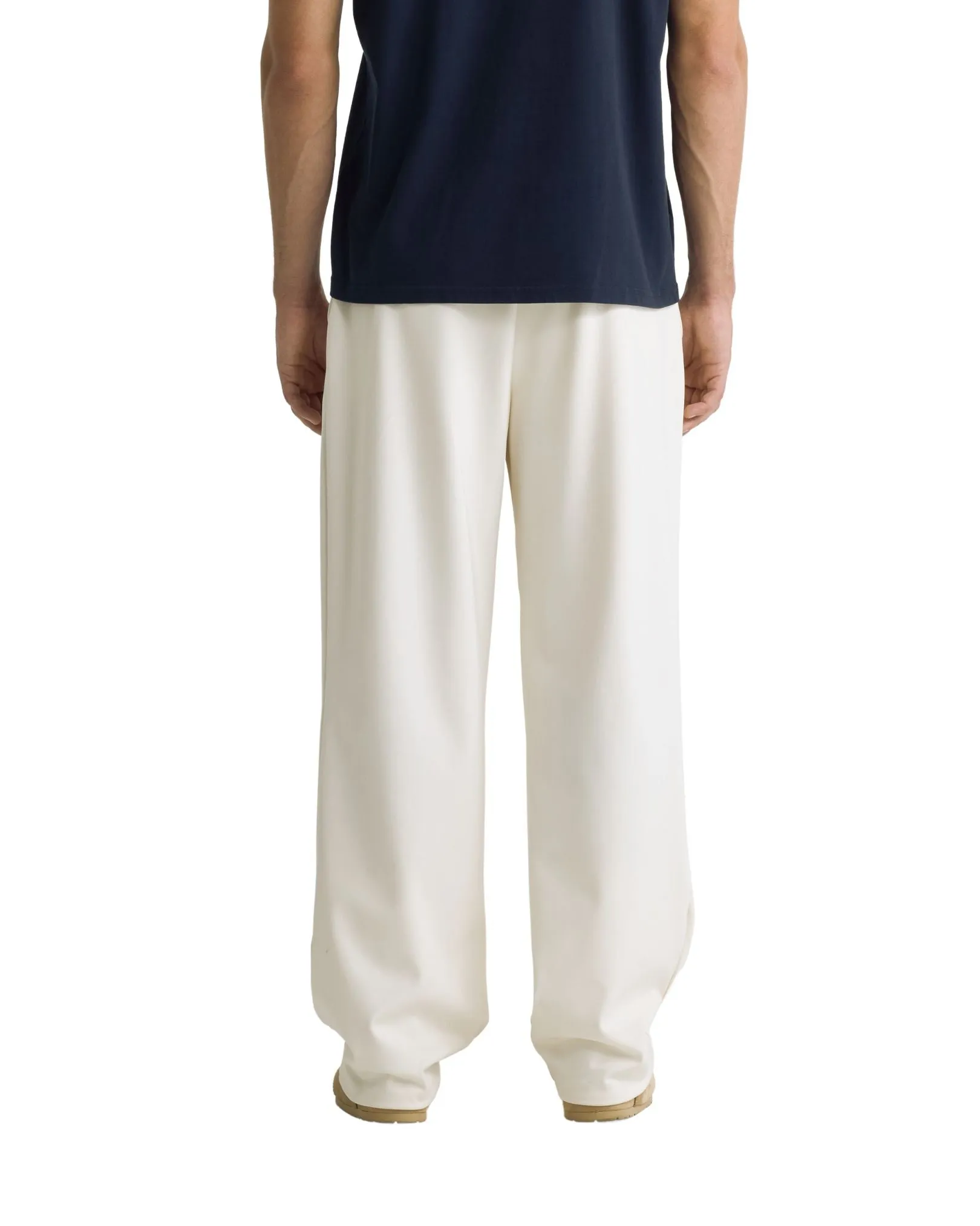 Basics Buckled Tailored Trousers - Cream