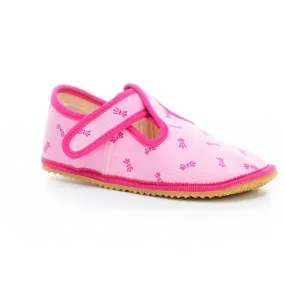 Beda pink barefoot slippers - Beda Bows BF-060010/W