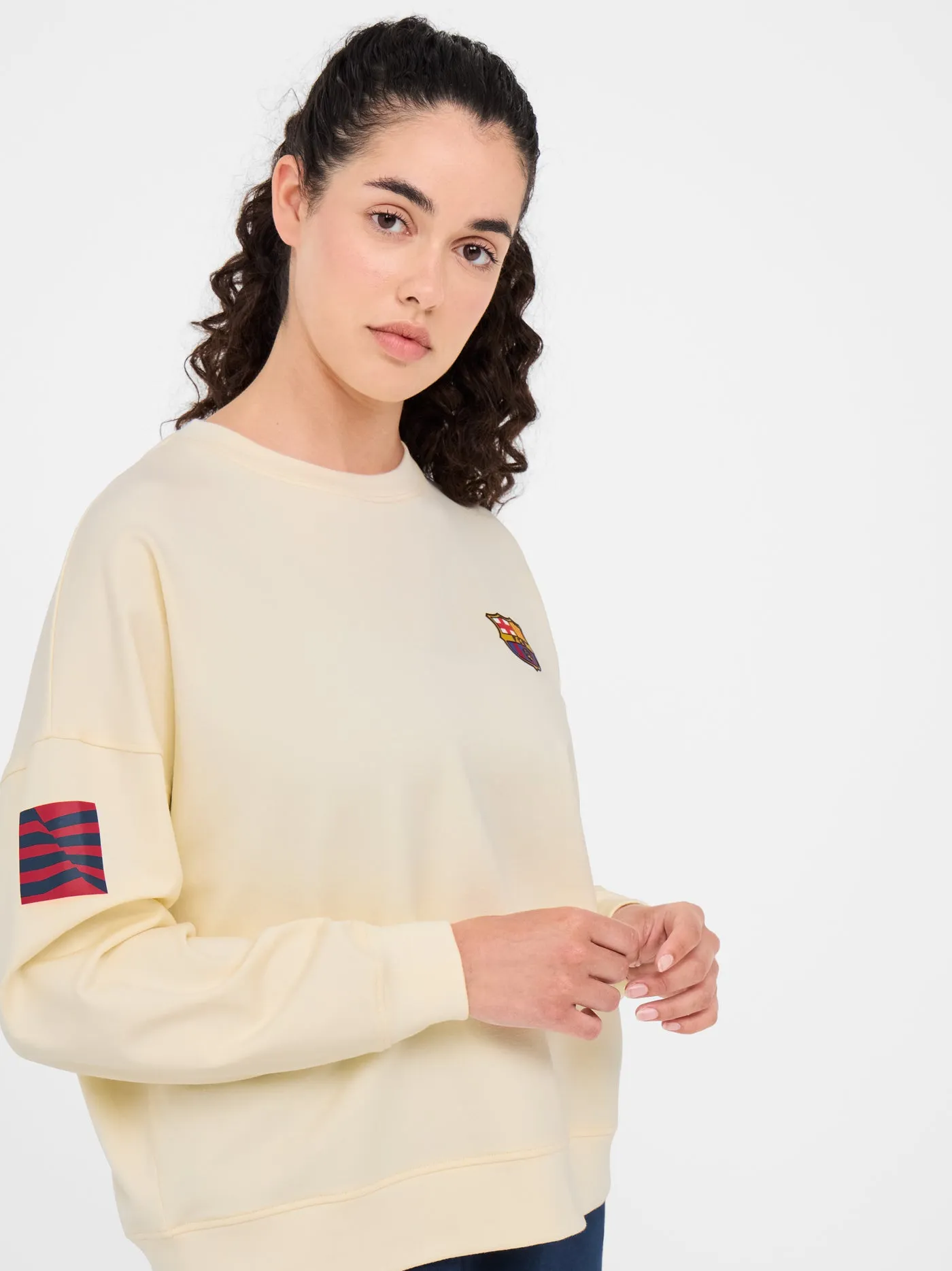 Beige Sweatshirt for Women - Bara
