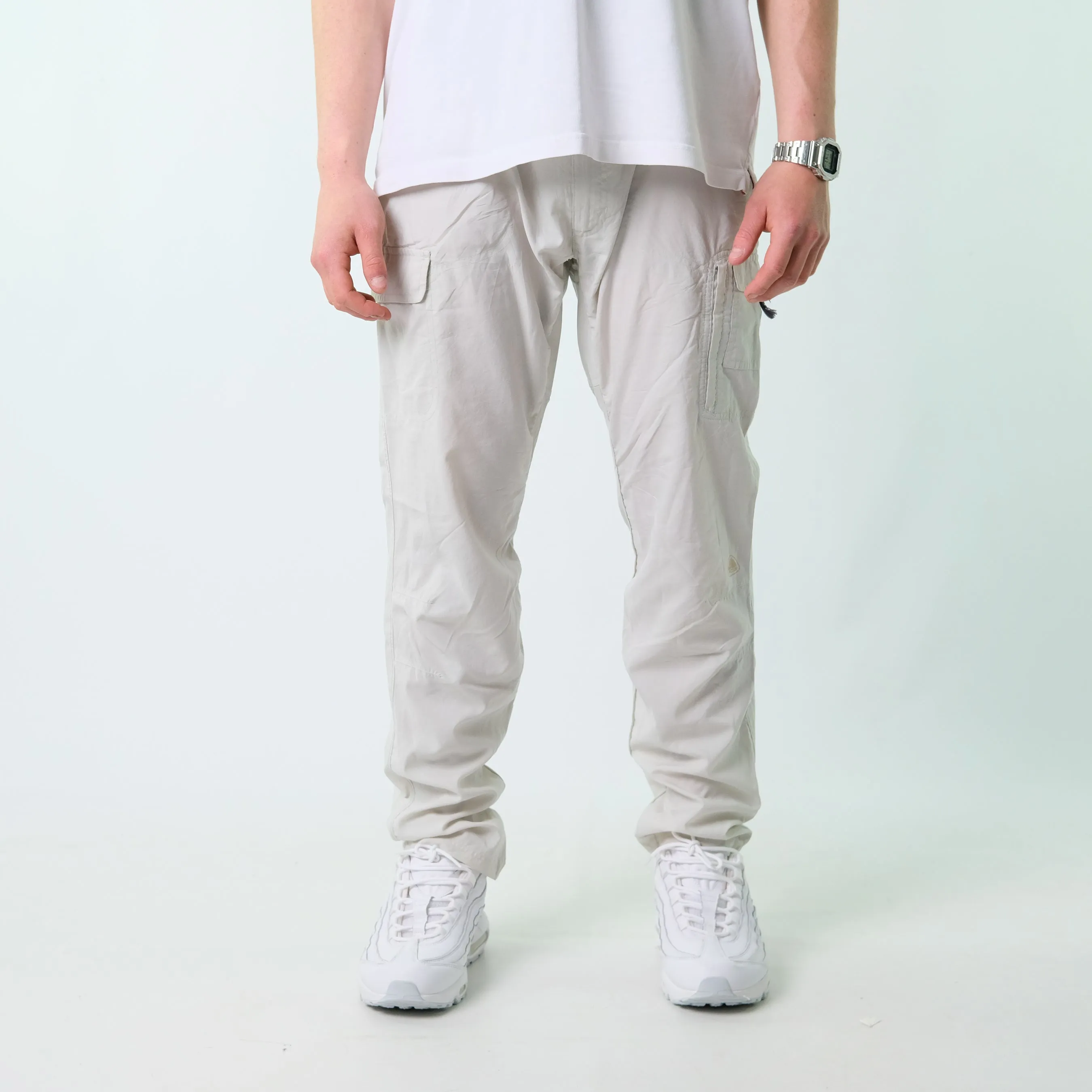 Beige y2ks Nike Tracksuit Bottoms  Baggy Pants (38x32)