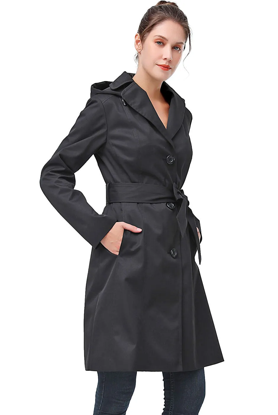 Aleah Waterproof Hooded Trench Coat