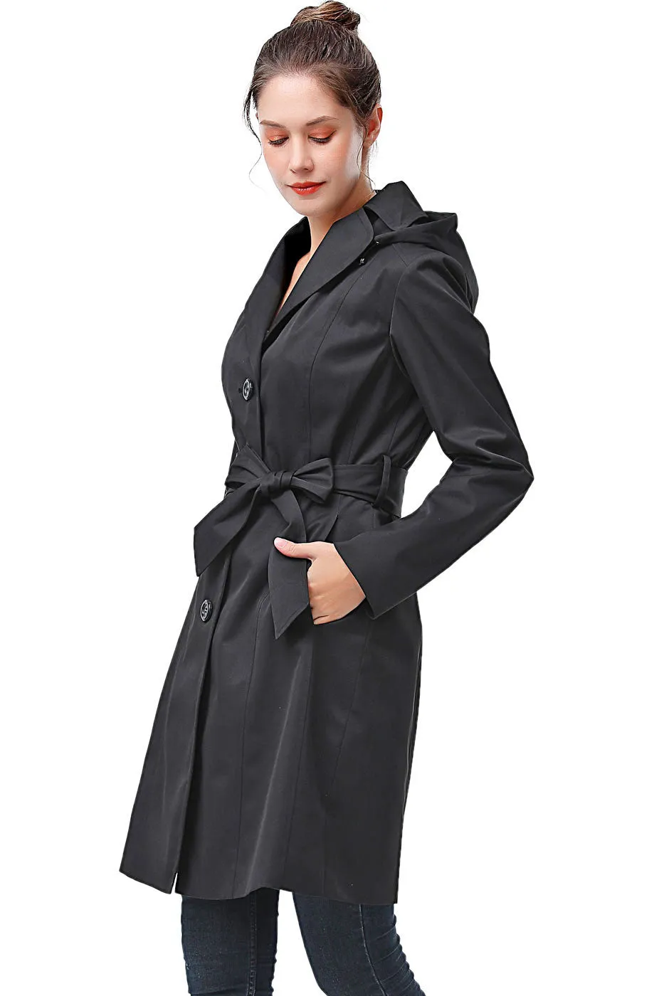 Aleah Waterproof Hooded Trench Coat