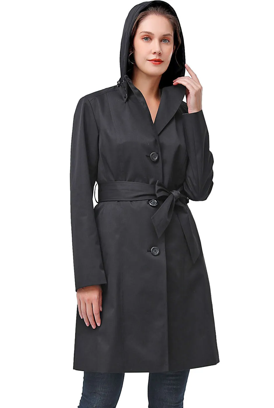 Aleah Waterproof Hooded Trench Coat