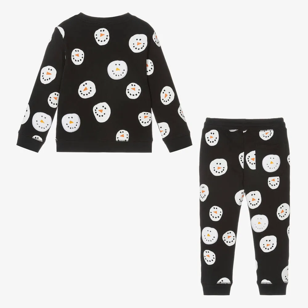 Black Snowman Cotton Tracksuit