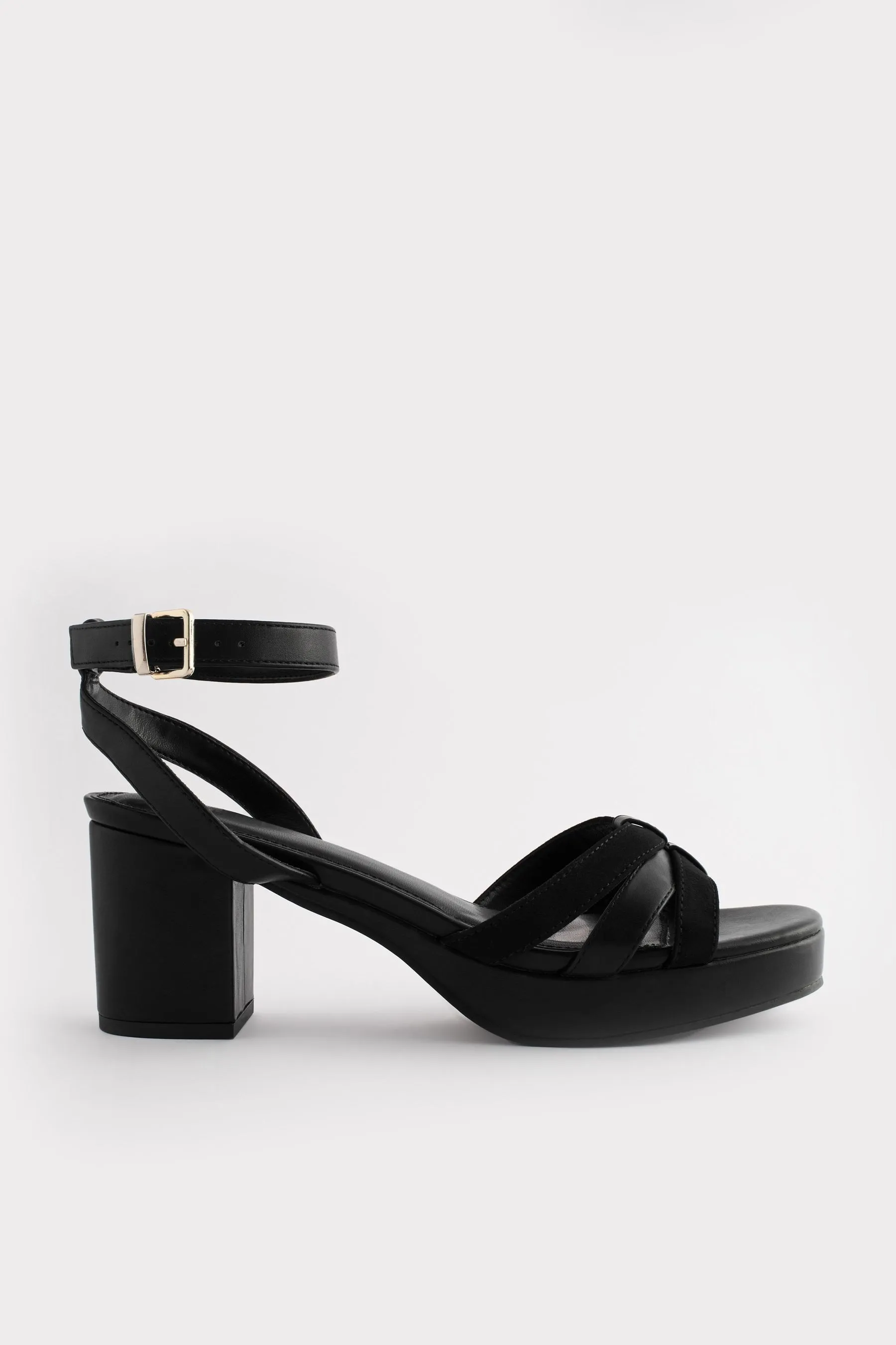 Black Forever Comfort® Low Platform Heels