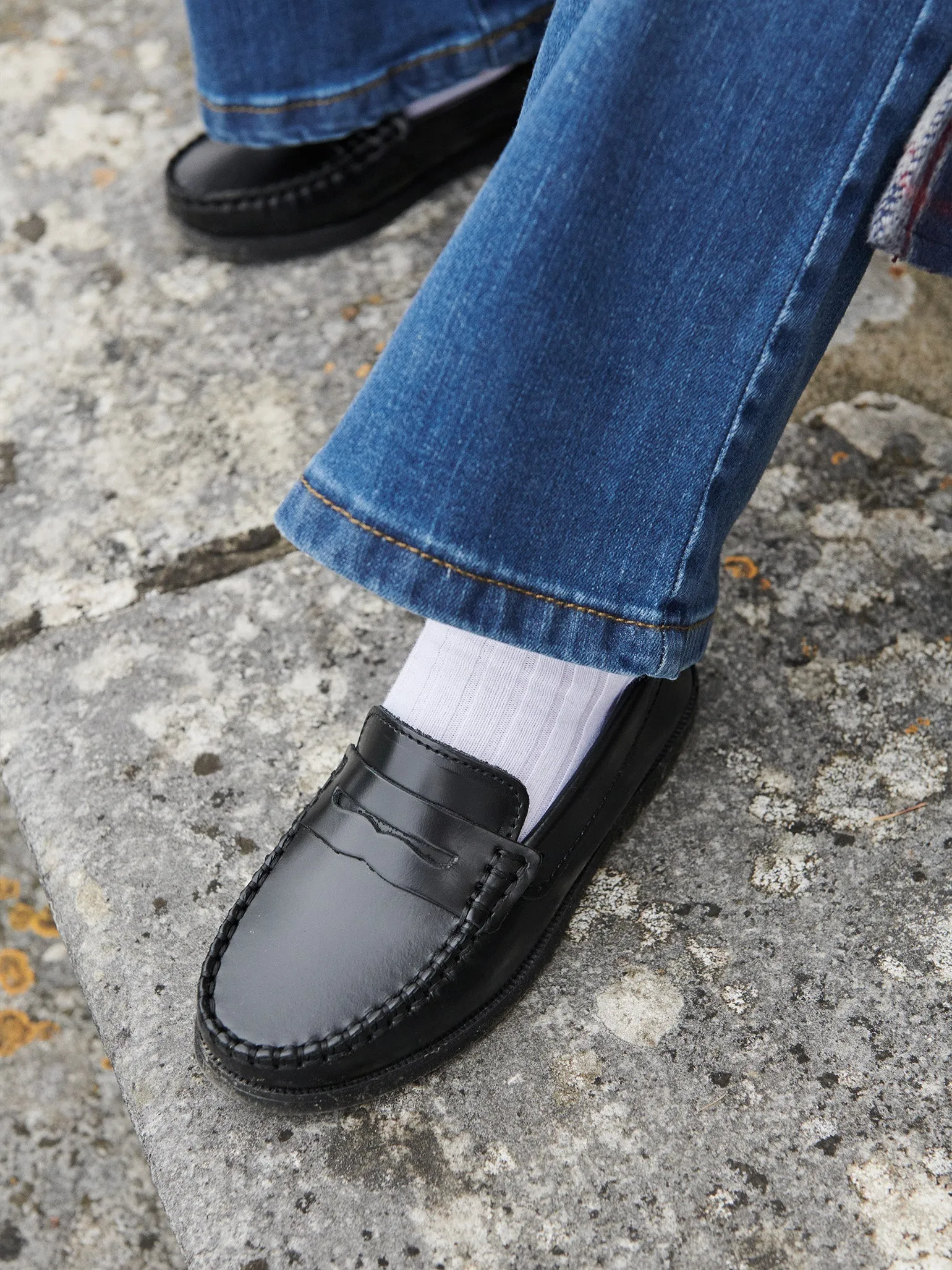 Black Leather Castellanos Loafer Shoes