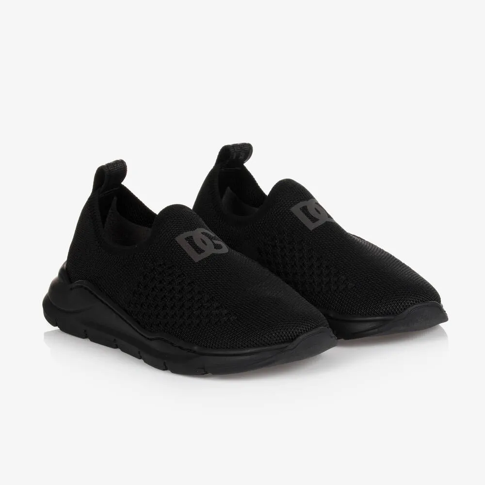 Black Logo Sock Trainers