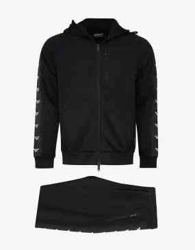 Tracksuit with black logo tape