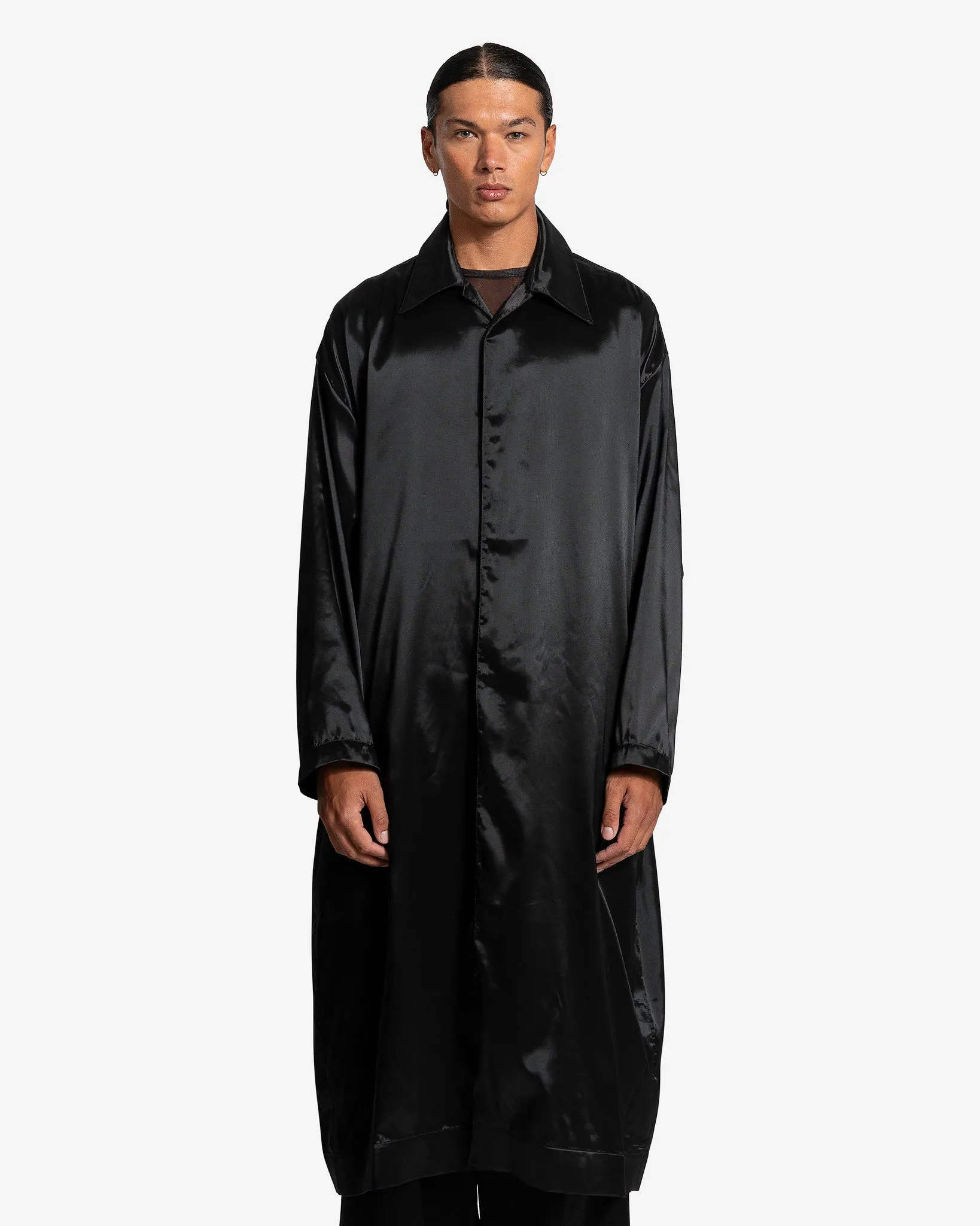 Black Long Shell Coat by LU'U DAN