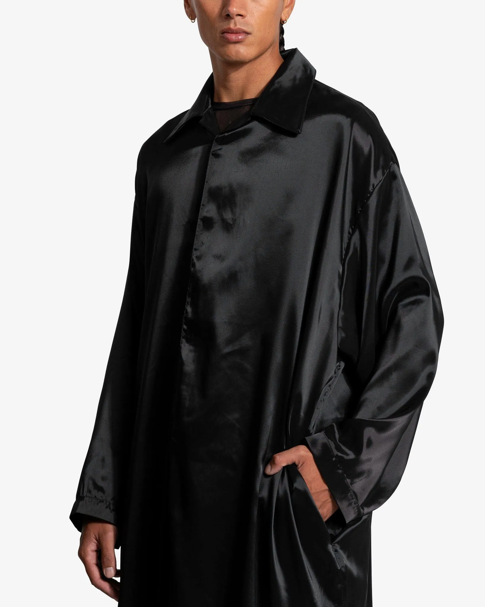 Black Long Shell Coat by LU'U DAN