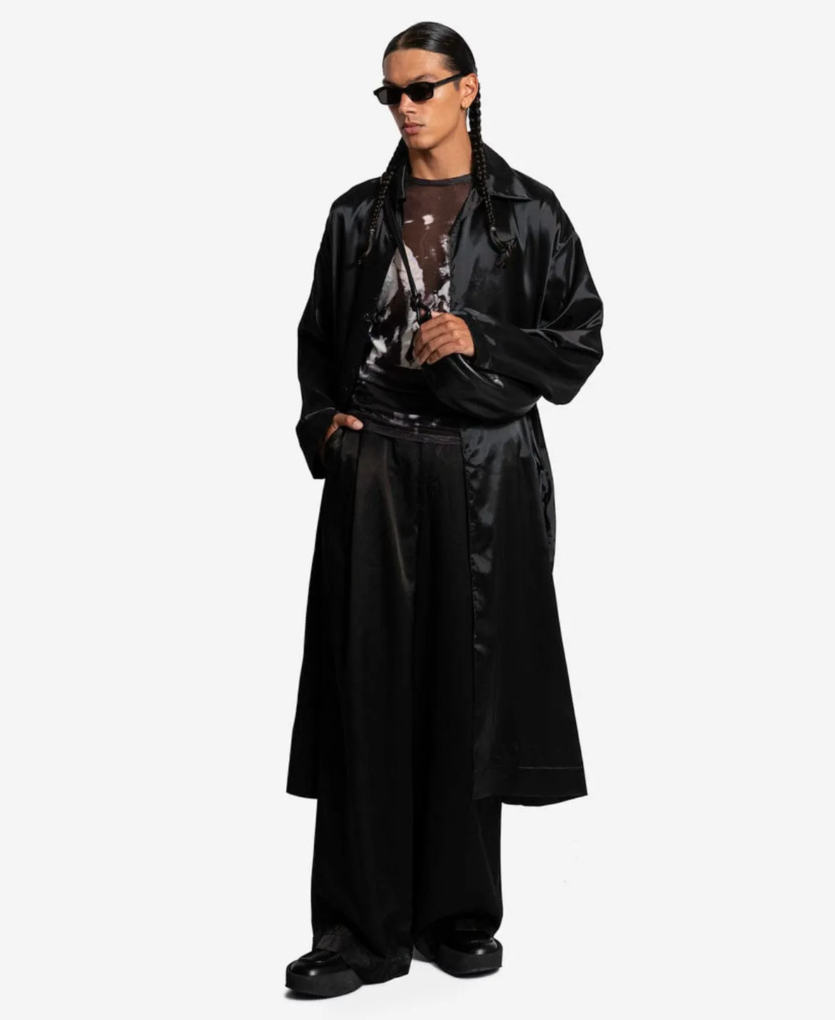 Black Long Shell Coat by LU'U DAN