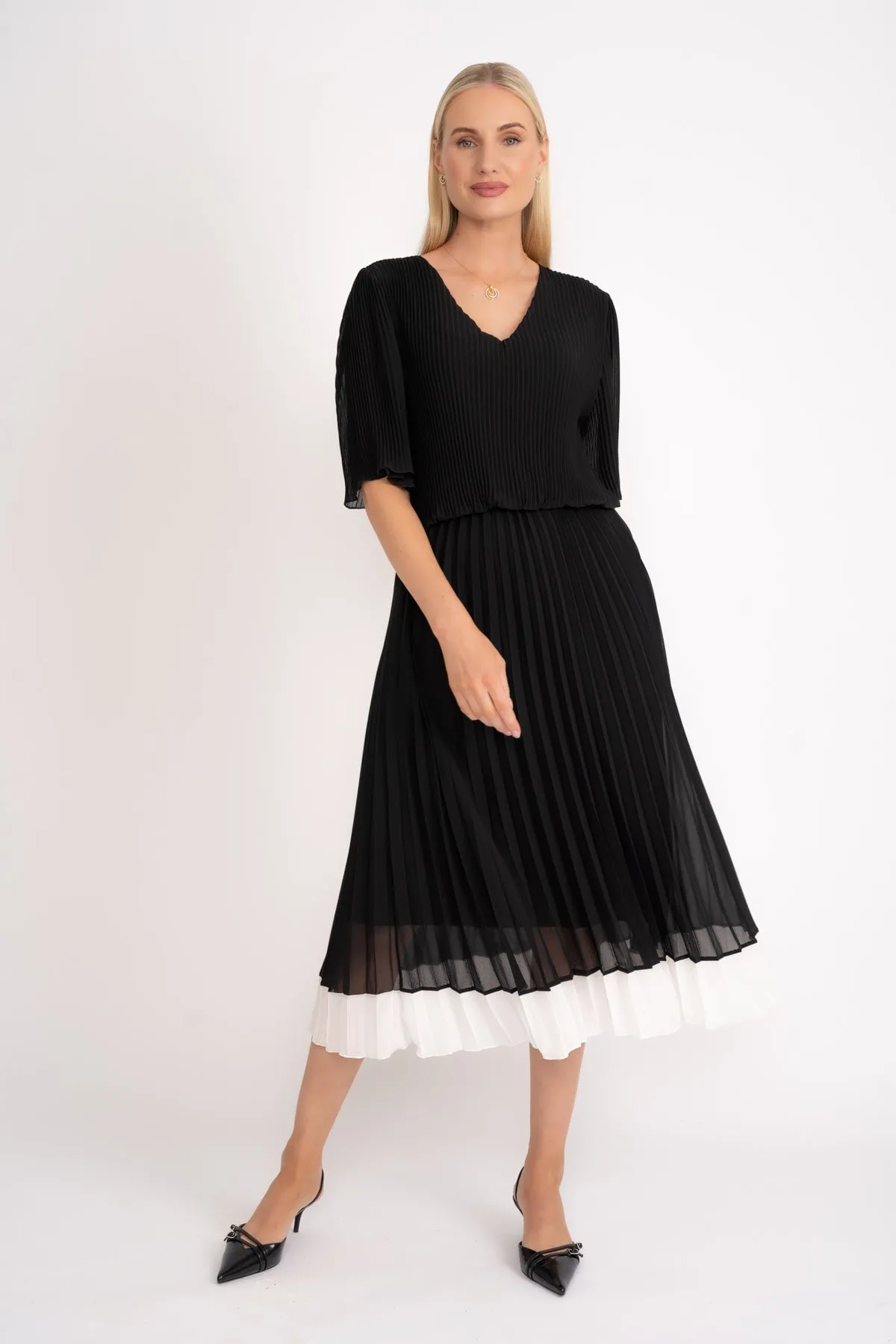 Black Michaela Midi Dress