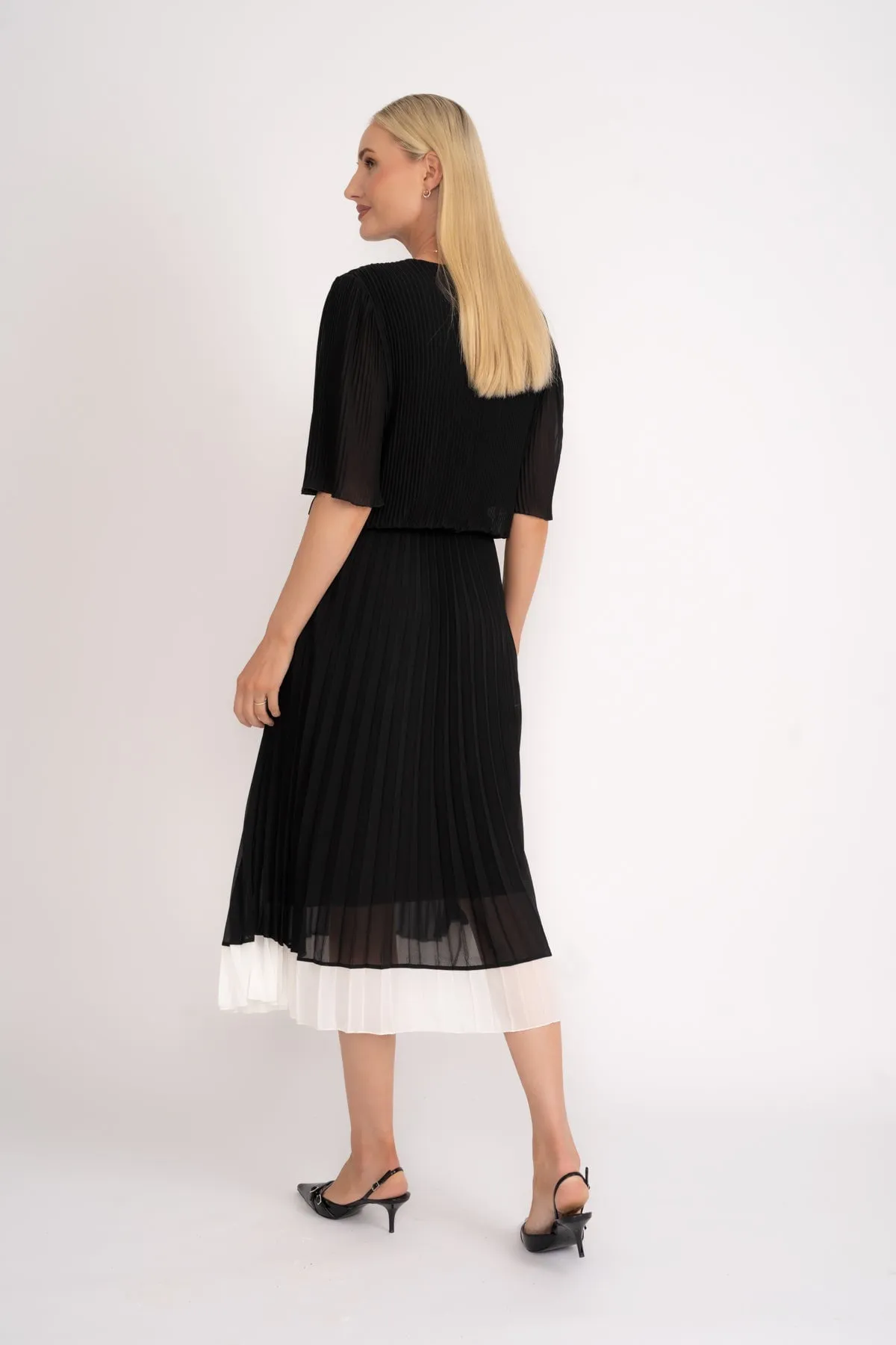 Black Michaela Midi Dress