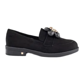 Black Suede Women's Teddy Bear Moccasins