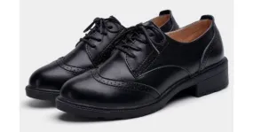 Black Vintage Lace Up Oxfords