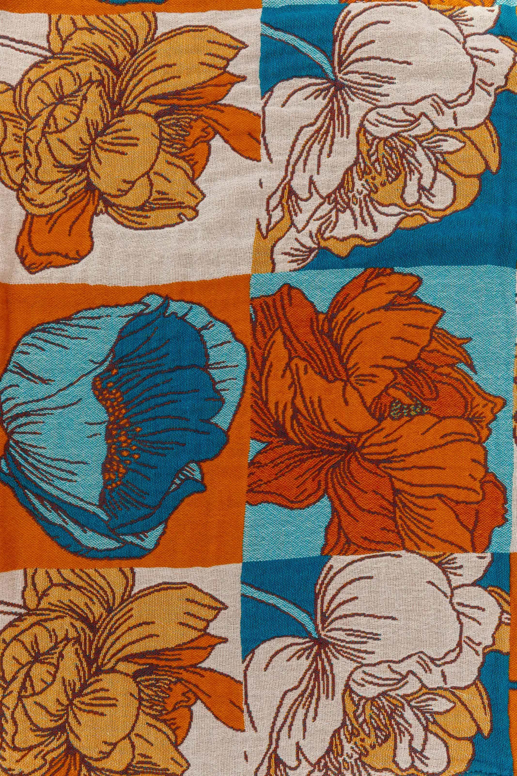 Block Floral Luxury Beach Towel