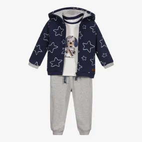 Blue & Grey Dog Tracksuit Set