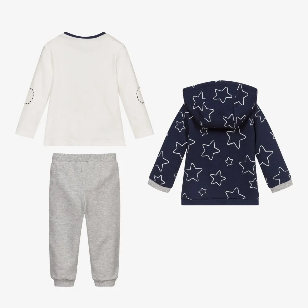 Blue & Grey Dog Tracksuit Set