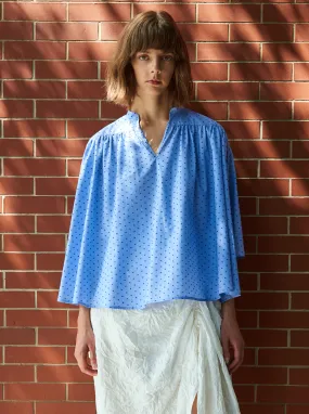 Blue Charlotte Popover Shirt